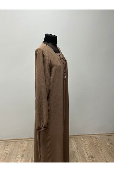 MSA Giyim Long-Sleeved, Solid Color, Practical One-Piece, Aerobin Dress