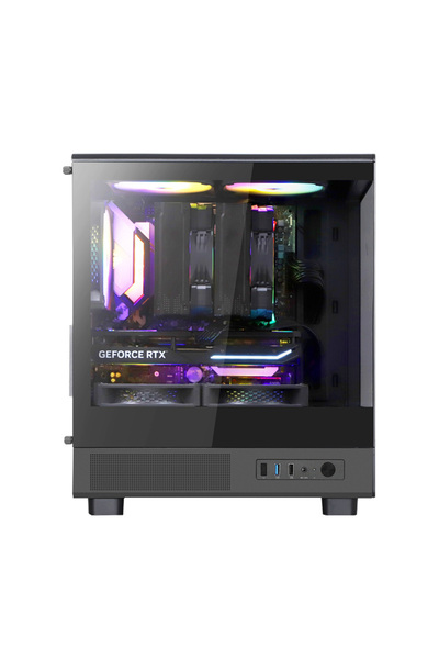 TURBOX Tx4010 Ryzen 5 5500 16gb Ddr4 512gb Nvme 4gb Rx550 Gddr5 23.6 100HZ Dual Curved Oyun Hazır Sistem