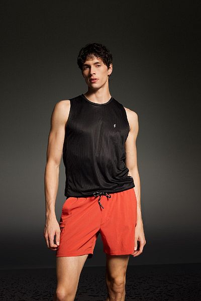 DeFacto Pantaloni scurți de baie cu textura elastică imprimați Fit - Sportiv de lungime scurtă C5138ax24hs