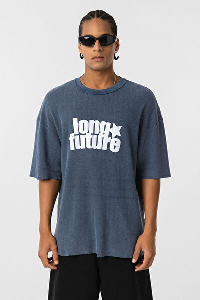 VAMOSCLO Набір трикотажних футболок оверсайз, колір індиго