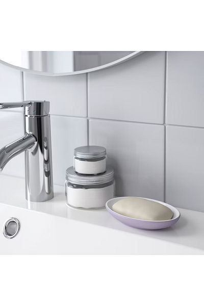 IKEA EKOLN Soap Dish Lilac – Stoneware Bathroom Accessory, 13x9 cm – IKEA