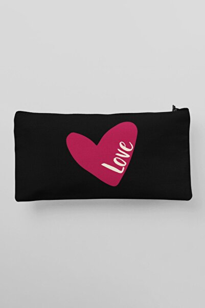 qoeuyl boutique Косметичка з принтом серця, пенал, гаманець