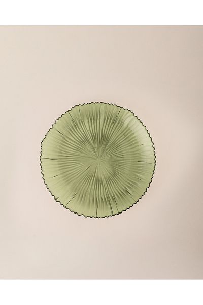 Madame Coco 21 cm Green Soleil Cake Plate