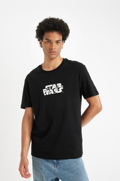 DeFacto 100% βαμβάκι Star Wars Regular Fit Crew λαιμόκοψη κοντομάνικο μπλουζάκι C6523ax24au