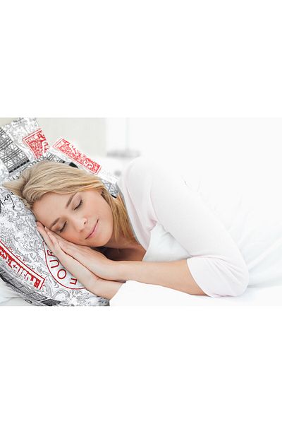 ALCAM Set Of 2 Paris Pillows, Quilted Microfiber, 50x70 Cm