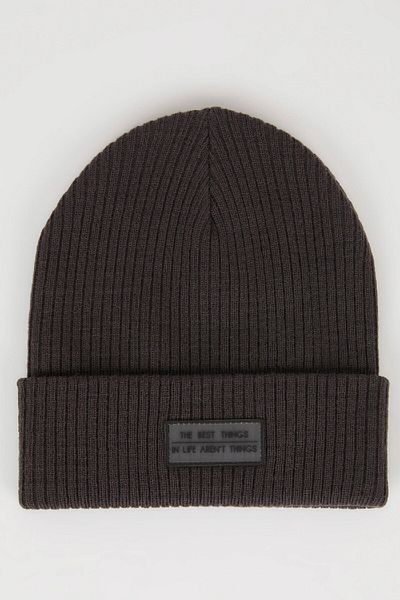 DeFacto Men's Label Printed Knitwear Beret A6632Ax24Wn