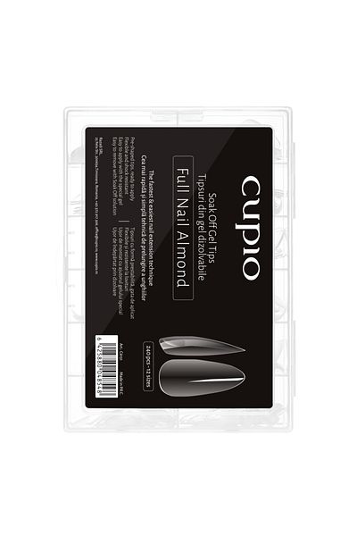 Cupio Dissolvable full nail tips set 240pcs - Almond