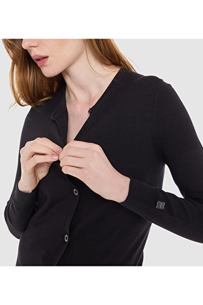 BCBG BASIC FRONT OPEN FLAT KNIT CARDIGAN