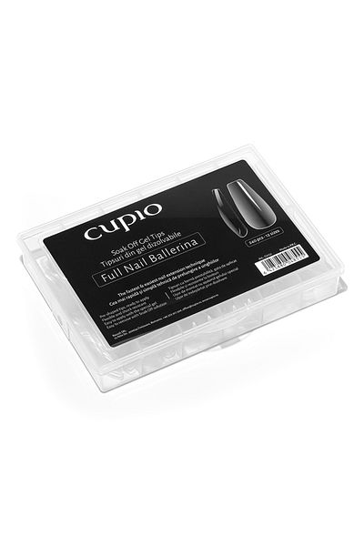 Cupio Dissolvable full nail tips set 240pcs - Ballerina