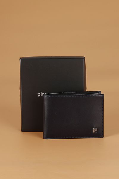 Pierre Cardin 075 Ανδρικό πορτοφόλι από γνήσιο δέρμα Analine Navy Blue Θήκη για κάρτες