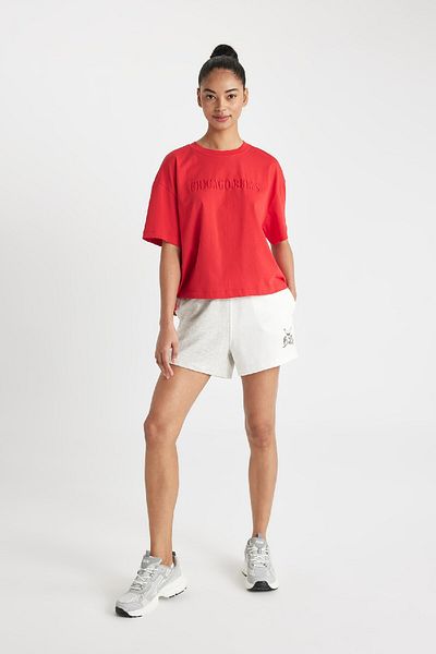 DeFacto Nba Chicago Bulls Oversize Crew Neck Embroidery Short Sleeve T-Shirt