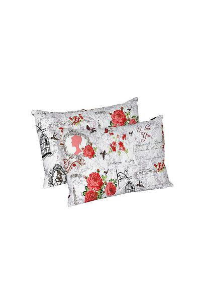ALCAM Set Of 2 Romance Pillows, Quilted Microfiber, 50x70 Cm