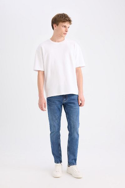 DeFacto Pedro Slim Fit στενή εφαρμογή κανονική μέση στενό τζιν παντελόνι C5744AX24AU