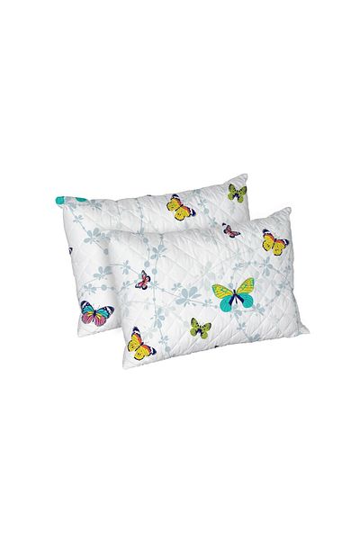 ALCAM Set Of 2 Papillons Cushions, Quilted Microfiber, 50x70 Cm