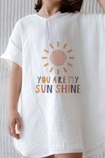 Tuğba Kuğu 4 Layer Muslin Poncho - Little Baby Series - You Are My Sun Shine