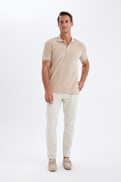DeFacto T-shirt Pique Polo - κανονική εφαρμογή, κοντό μανίκι C6006AX24SM