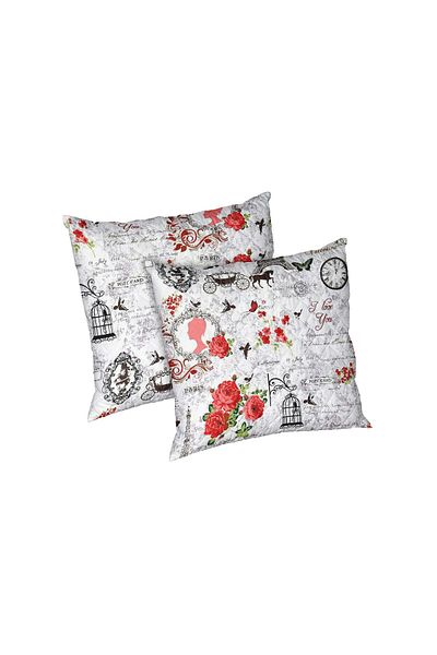 ALCAM Set Of 2 Romance Pillows, Quilted Microfiber, 70x70 Cm