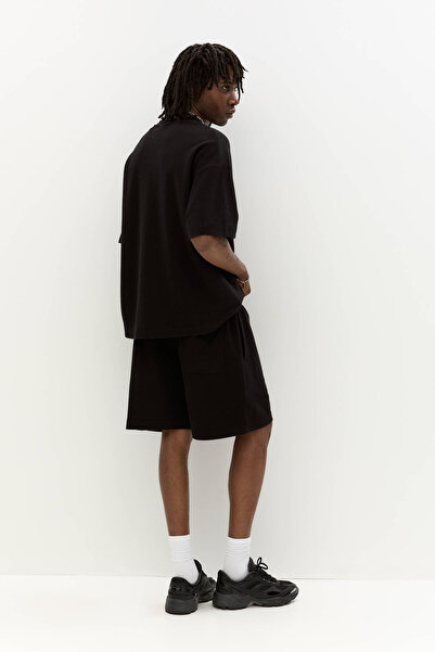 Pull & Bear Verev dokulu jogger bermuda şort