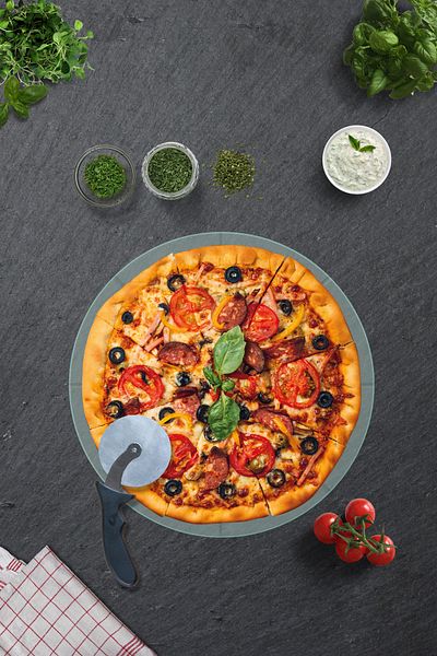 Decorita Pizza Cut Channel Presentation Glass |   Translucent Glass |   Diameter36Cm