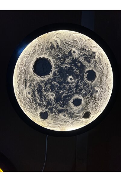 Moon 60 cm gün ışığı dolunay tablo metal çerçeve