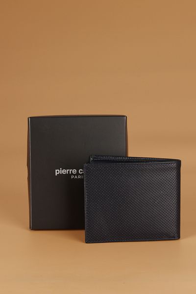Pierre Cardin Men's Wallet - 2044I Genuine Leather, Card Holder Analine and Navy Blue