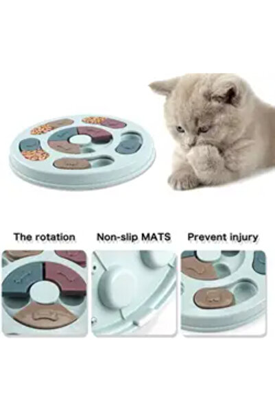 NEP Castron hranire lenta caini si pisici cu puzzle, prevenirea Indigestiei, antiderapant, 25 cm,