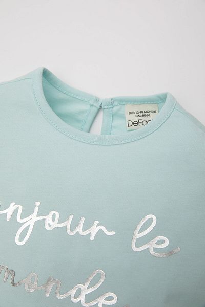 DeFacto Tričko s krátkým rukávem s potiskem pro holčičku – Crew Neck C5179A524Sm