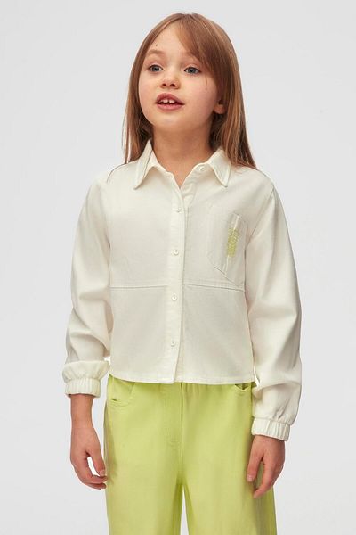 NK White Linden Girl's Shirt 4-8 Years