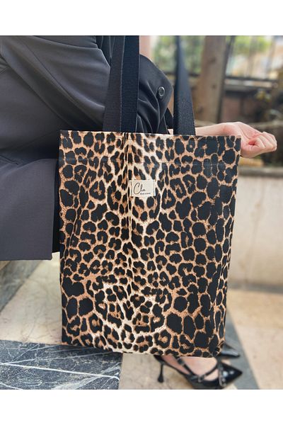 CLA Leopard Patterned Cloth Bag