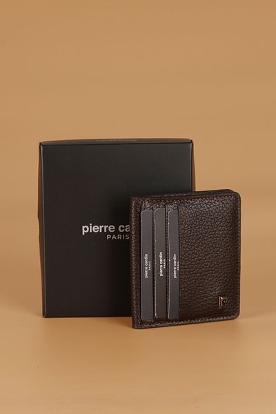 Pierre Cardin 206 Γνήσιο Δερμάτινο Ανδρικό Πορτοφόλι Θήκη Κάρτας FLOTUR BROWN
