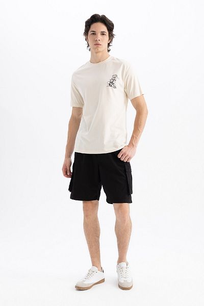 DeFacto Μπλουζάκι με κοντό μανίκι με λαιμόκοψη Spongebob - Regular Fit C5997ax24hs