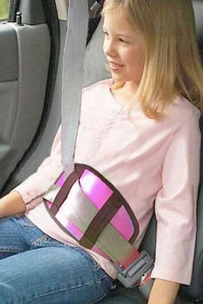 Bundera Soft Child Pink Seat Belt Organizer Case Auto Seat Belt Holder Belt Organizer Pad