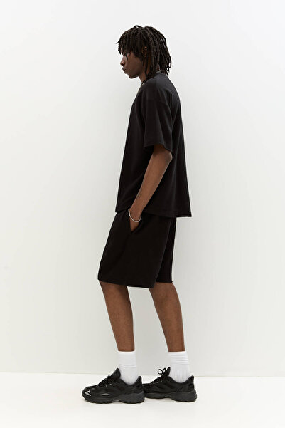 Pull & Bear Verev dokulu jogger bermuda şort