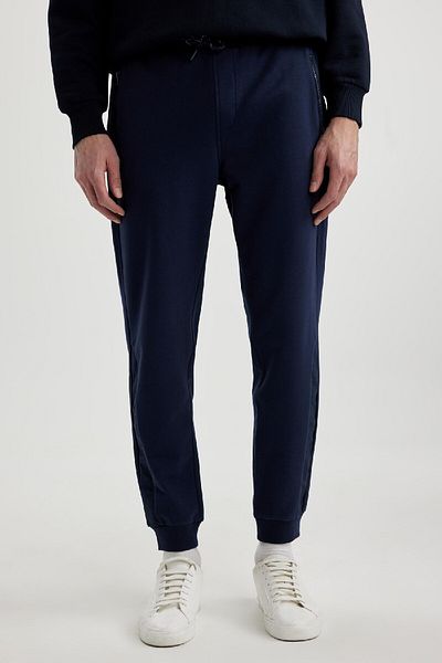 DeFacto Φούτερ Slim Fit Slim Fit Basic ίσια μέση με κορδόνι ελαστικό πόδι με τσέπη με φερμουάρ A6499ax24sp