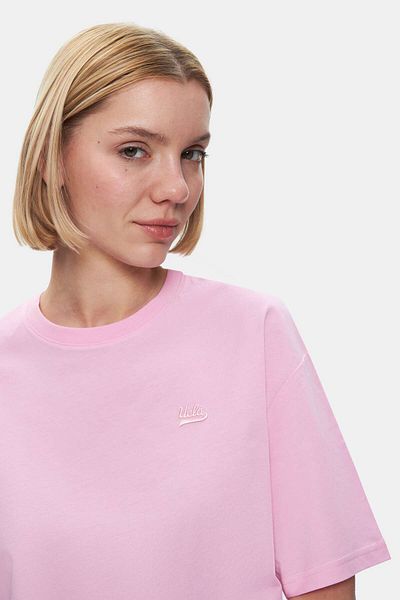 UCLA Indiana Light Pink Crew Neck Crop Printed Loose Fit Women's Tshirt
