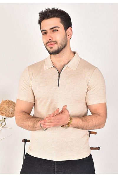 Strong Thin Knitwear Tee with Zipper Detail