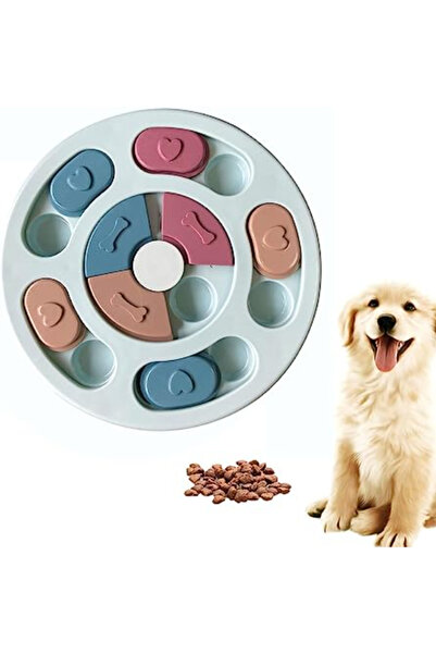 NEP Castron hranire lenta caini si pisici cu puzzle, prevenirea Indigestiei, antiderapant, 25 cm,