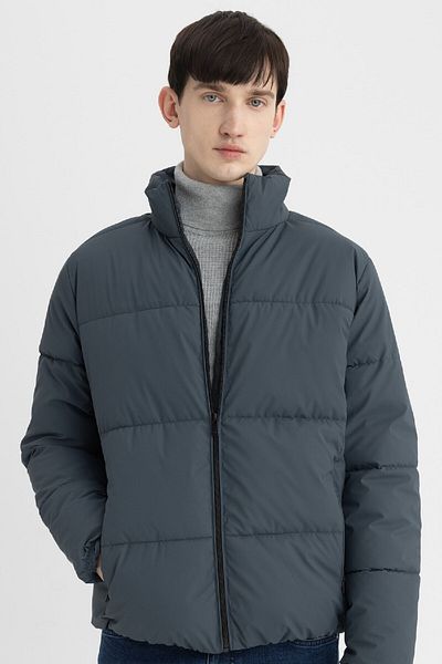 DeFacto Water Repellent Slim Fit Down Jacket - Stand Collar, Τσέπες με φερμουάρ, με επένδυση C5631ax24wn