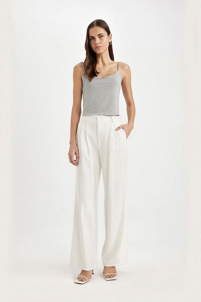 DeFacto Basic Plain Undershirt with Fitted U-Neck Straps C5708Ax24Sp