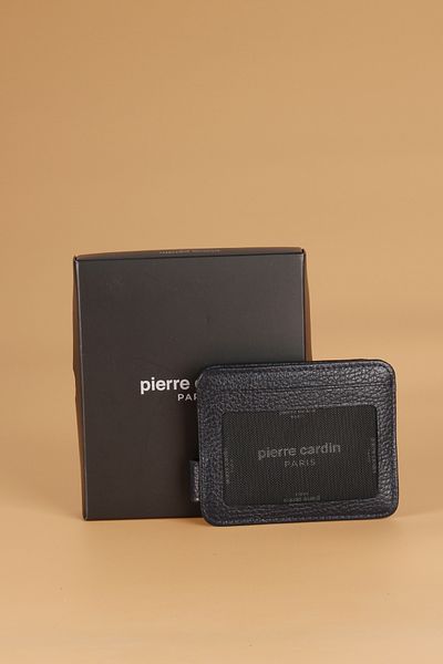 Pierre Cardin 0510 Genuine Leather Men's Wallet Card Holder Floater Navy Blue