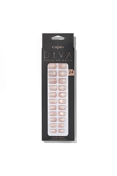Cupio Set unghii false Cupio Diva - Cat Eye White