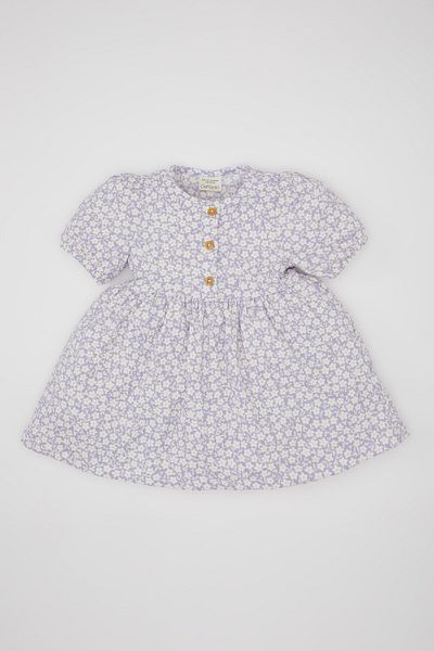 DeFacto Kurzarmkleid mit Blumenmuster für Babys (Mädchen) C4491A524SM