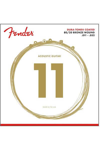 FENDER Dura-Tone Coated 11-52 Acoustic Guitar String 0730880003