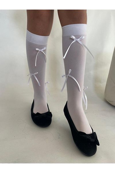 Daymod White Kocö Mycro Children's Knee High Socks