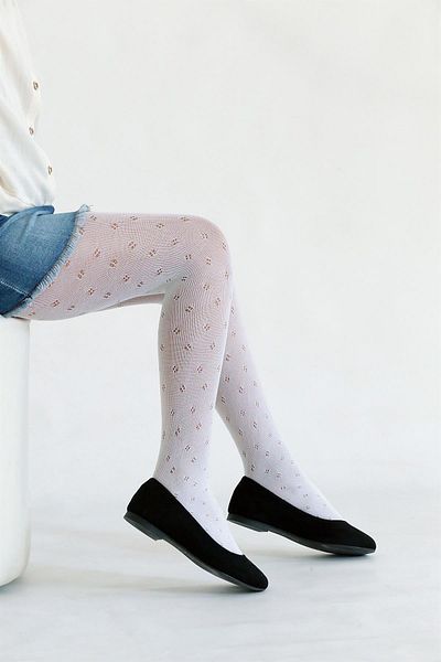 Daymod White Children's Net (4 Points) Socks with Inscriptions