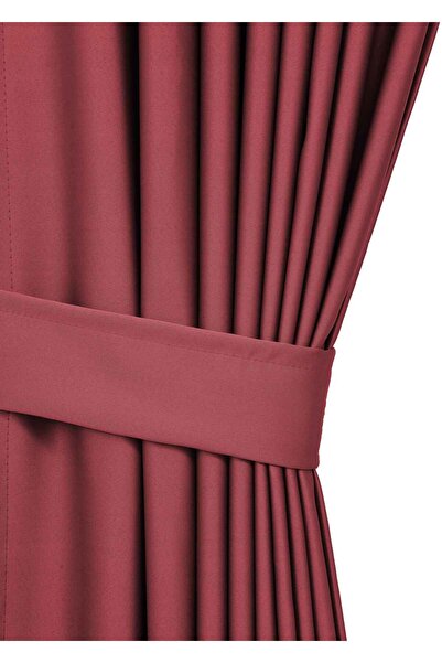 cheap's home Blackout Lightproof Background Curtain High Quality Blackout Sunshade with Extrafoam Without Pleats (Bordo)