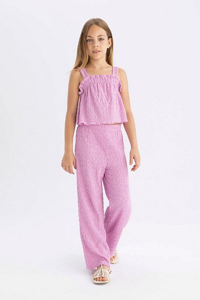 DeFacto Wide Leg Wrap Girls' Trousers - C5327a824sm