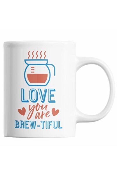 OEM Εξατομικευμένη λευκή κούπα "Αγάπη μου, είσαι όμορφη όταν φτιάχνεις καφέ",...