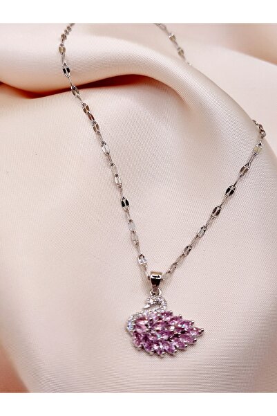 celisia قلادة نسائية بحجر الزركون على شكل بجعة - هدية بتصميم أنيق ولامع