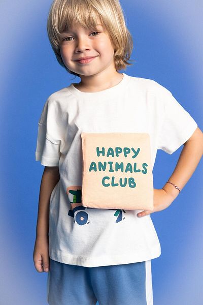 DeFacto Baby Boy Crew Neck Vehicle Printed Short Sleeve T-Shirt C6269A524SM